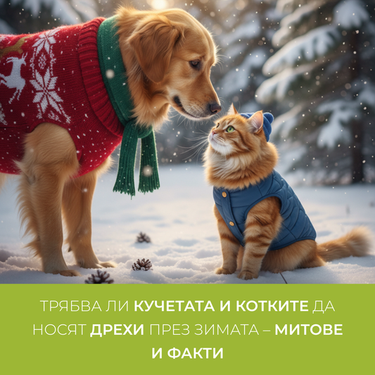 Трябва ли кучетата и котките да носят дрехи през зимата – митове и факти